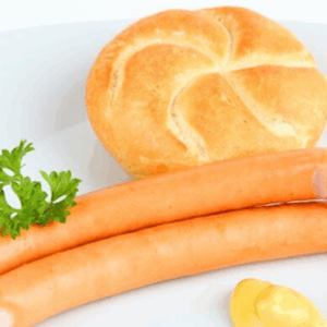 2 salchichas Wiener con panecillo